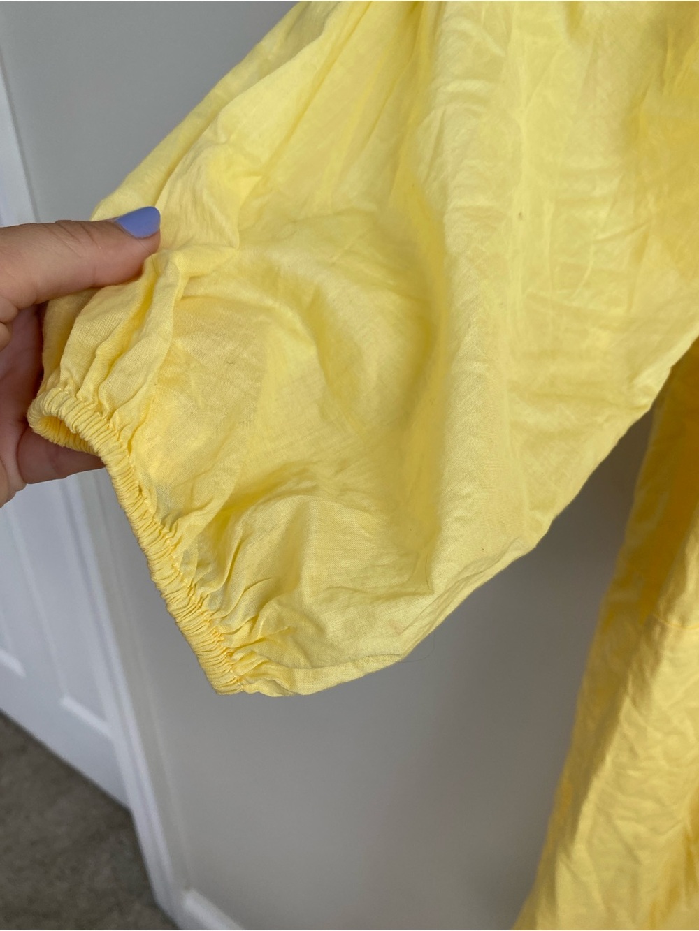 Faithfull the Brand Marlowe Yellow Puff-Sleeve Maxi Dress - Picture 9 of 9